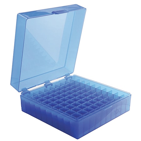 Heathrow Scientific Tube Storage Box, Blue, 100 Well, PK5 120201