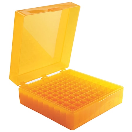 Heathrow Scientific Tube Storage Box, Orange, 100 Well, PK5 120204