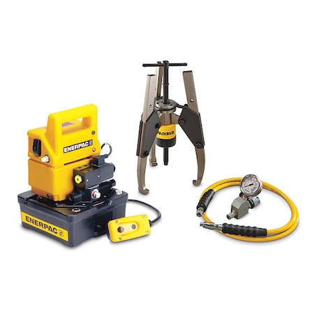 Enerpac GPS14EB, 14 Ton, Hydraulic Sync Grip Puller Set with Electric Pump 115V GPS14EB