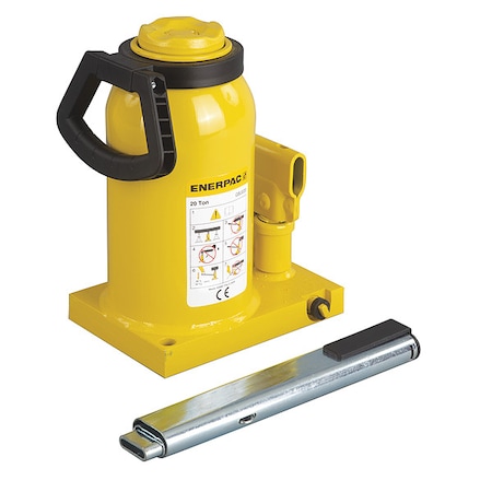 Enerpac GBJ020A, 22 Ton, 5.91 in Stroke, Hydraulic Industrial Bottle Jack GBJ020A