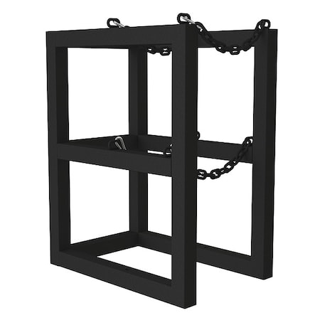 Durham Mfg Gas Cylinder Rack, Steel Tubing, 24" D GCRV-162430-08T