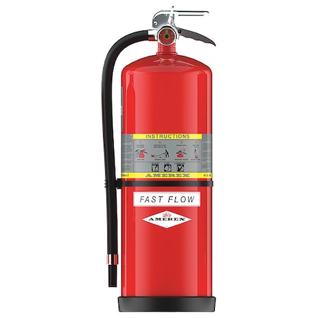 Amerex Fire Extinguisher, 30 lb Capacity, Class ABC , UL Rating4A:40B:C , Monoammonium Phosphate 792