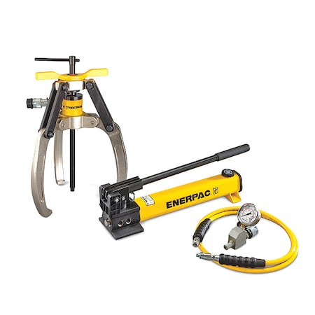 Enerpac LGHS314H, 14 Ton, 3 Jaw, Hydraulic Lock-Grip Puller Set with Hand Pump LGHS314H