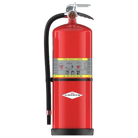 Amerex Fire Extinguisher, 30 lb Capacity, Class ABC , UL Rating10A:160B:C , Monoammonium Phosphate 715