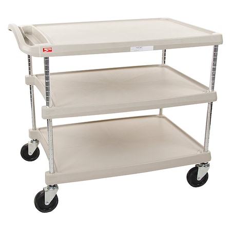 Instock Laboratory Utility Cart, Polymer, 3 Shelves, 40 1/4 in L, 27 3/4 in W, 36 7/8 in H GRMY2636-35G