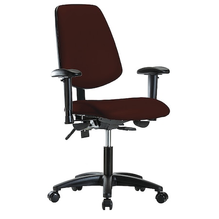 Zoro Select Cleanroom Chair, Vinyl, Burgundy, 19 in to 24 in Seat Height GRVDHCH-MB-RG-RC-8569A1