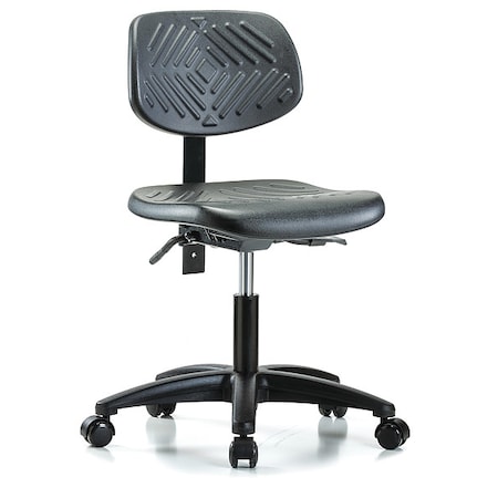 Zoro Select Cleanroom Chair, Polyurethane, Black, 17 in to 22 in Seat Height GRPDHCH-RG-RC