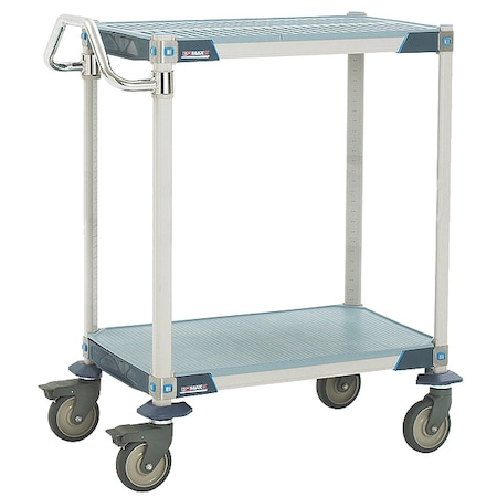 Instock Laboratory Utility Cart, Steel, 2 Shelves, 36 in L, 24 in W, 39 in H GRMXUC2436-25