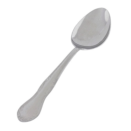 Crestware Dessert Spoon, 7 in L, Silver, PK36 BEL708