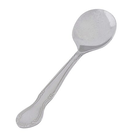 Crestware Bouillon Spoon, 6 in L, Silver, PK36 BEL710