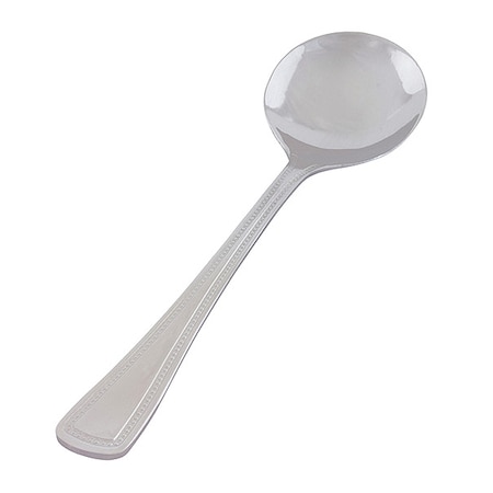 Crestware Bouillon Spoon, 6 3/4 in L, Silver, PK36 CON510