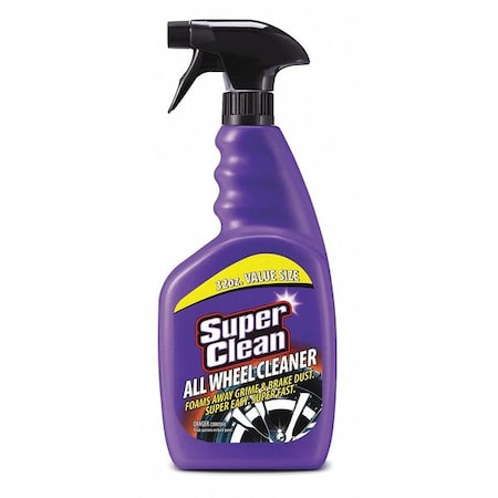 Superclean Wheel and Tire Cleaner, Tire, Wheel and Rim Cleaners, 32 fl oz, Butyl-Free 100790