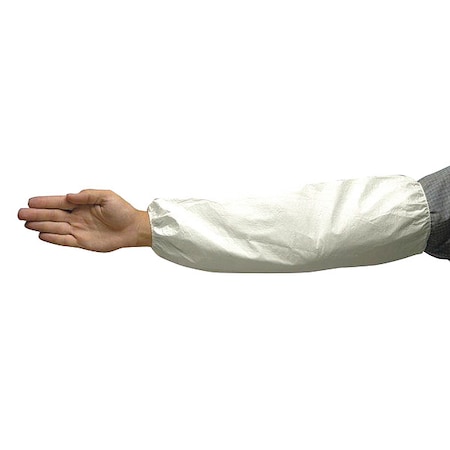 Pip Protective Sleeves, 18 in Length, 1 mil Thick, Serged Seam, White, 200 PK 3712