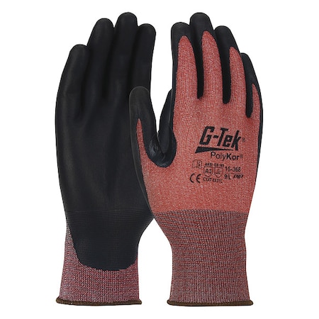 Pip Cut-Resistant Glove, Cut Level A3 , Dipped , Water-Based Polyurethane , Sandy , L 12 PK 16-368/L