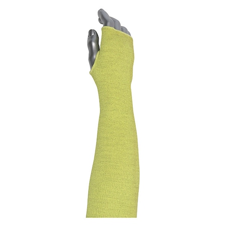 PIP Cut-Resistant Sleeve, Yellow, Knit Cuff 10-21AX18TH