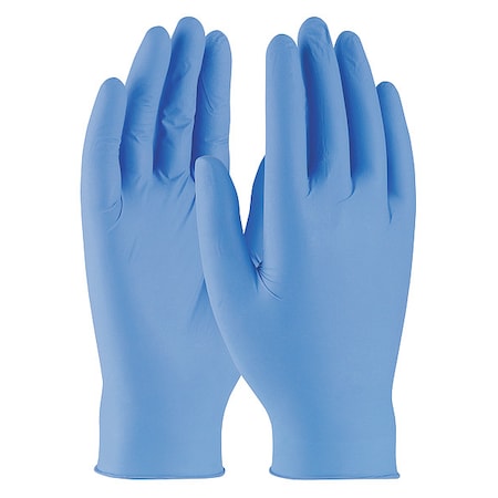 PIP Disposable Nitrile Glove, Powder Free, Textured Fingertips, 3 mil, Blue, Medium, 100 Pack 63-230PF/M