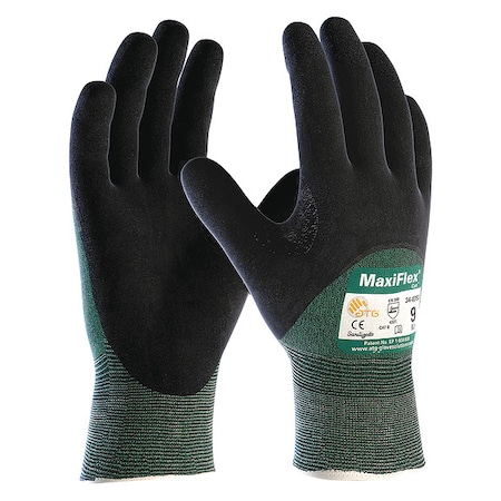 Pip Cut-Resistant Gloves, Cut Level A2 , Double Dipped , Nitrile , Sandy , L 12 PK 34-8753