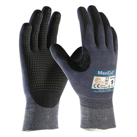 Pip Cut-Resistant Gloves, Cut Level A3 , Double Dipped , Foam Nitrile , Dotted , M 12 PK 44-3445