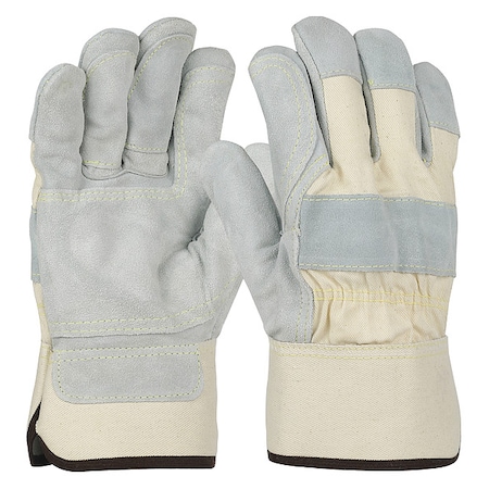 Pip Leather Gloves, Cowhide, Safety Cuff, Wing Thumb, Full Finger, Off-White, XL, 12 PK 500DP-AA