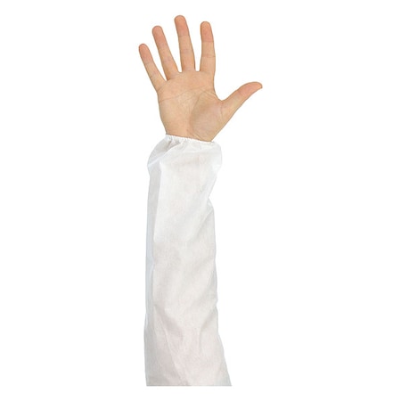 Pip Protective Sleeves, 18 in Length, 1 mil Thick, Serged Seam, White, 200 PK C3812