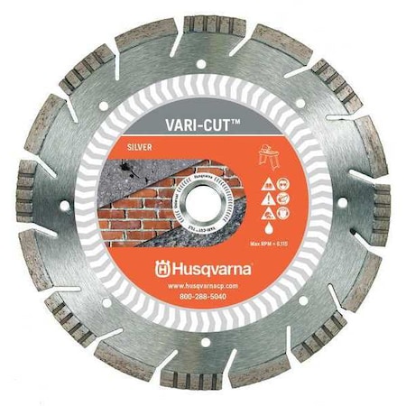 Husqvarna Diamond Saw Blade, Wet/Dry Cutting Type Vari-Cut 5
