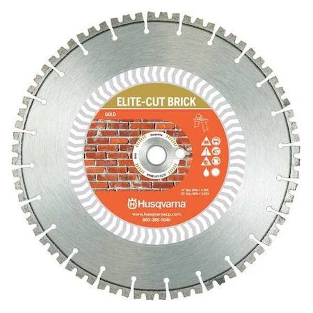 Husqvarna Diamond Saw Blade, Wet/Dry Cutting Type Elite Cut Brick 14