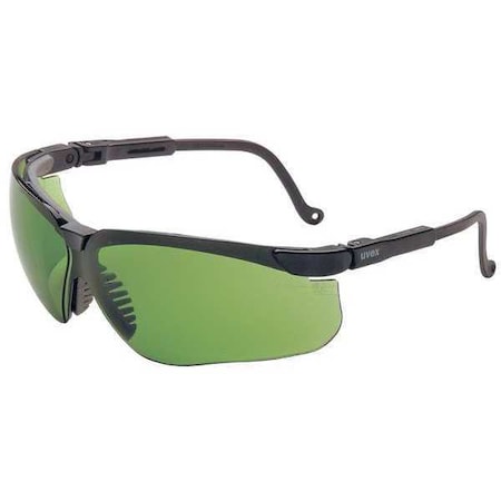 Uvex Genesis, Welding Safety Glasses, HydroShield(R) Anti-Fog, Shade 2.0 Lens, Black Frame, Half-Frame S3206HS