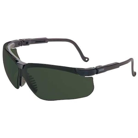 Uvex Genesis, Welding Safety Glasses, HydroShield(R) Anti-Fog, Shade 5.0 Lens, Black Frame, Half-Frame S3208HS