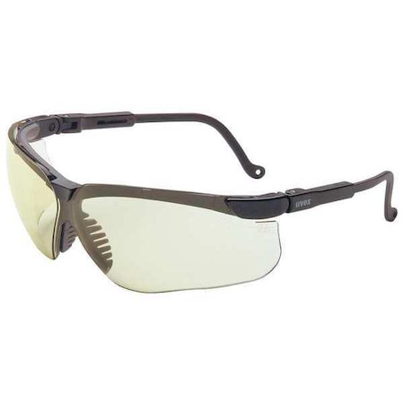 Uvex Genesis, Safety Glasses, HydroShield(R) Anti-Fog, SCT-Low IR Lens, Black Frame, Half-Frame S3209HS