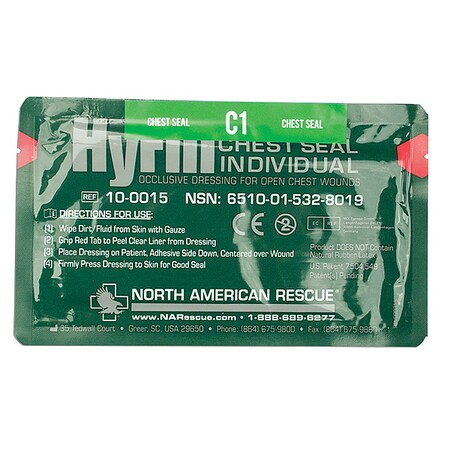 Zoll Mobilize Chest Seal, Sterile, Green 8911-000130-01