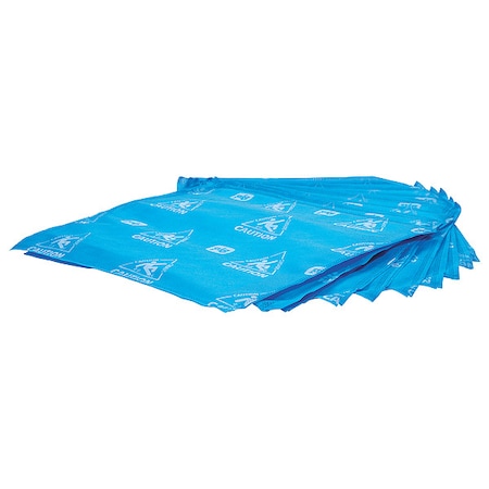 Pig Sorbent Pad, 10 gal, 14 in x 14 in, Universal, Blue, 10 PK WTR004-BL