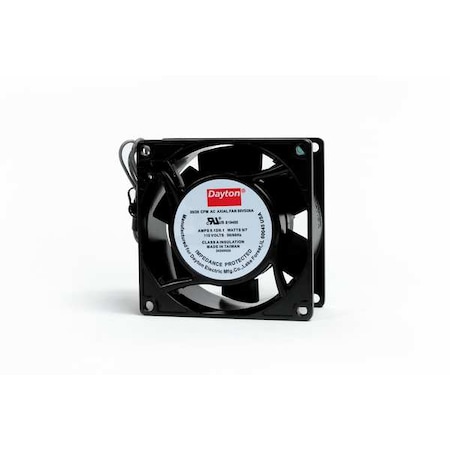 Dayton Standard Square Axial Fan, 115V AC, Aluminum, 3 1/8 in W. 55VD28