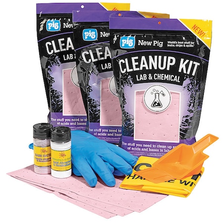 Pig Spill Kit/Station, 76 oz Volume Absorbed per Kit, 0.05 cu ft Capacity, Bag, Purple, 1 KIT5008