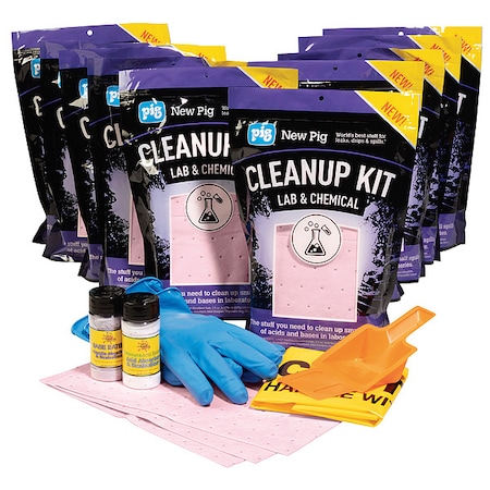 Pig Spill Kit/Station, 252 oz Volume Absorbed per Kit, 0.05 cu ft Capacity, Bag, Purple, 1 KIT5009
