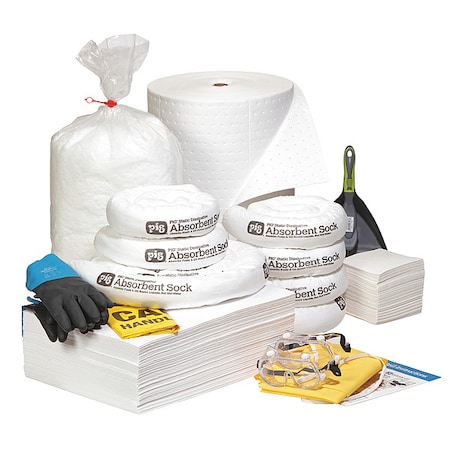 Pig Spill Kit Refill, 43 gal Volume Absorbed per Kit, Not Applicable Capacity, Box, White, 1 RFL821