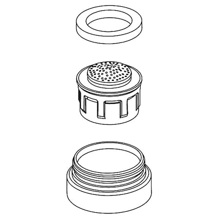 Kohler 1.75 gpm Aerated Outlets, Chrome, Metal K-1286339-CP