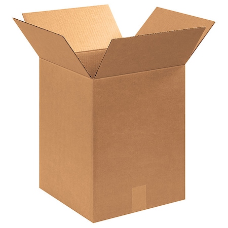 Zoro Select 13 in x 13 in x 17 in Shipping Box, Kraft, Corrugate, Single Wall, 32 ECT 55VG97