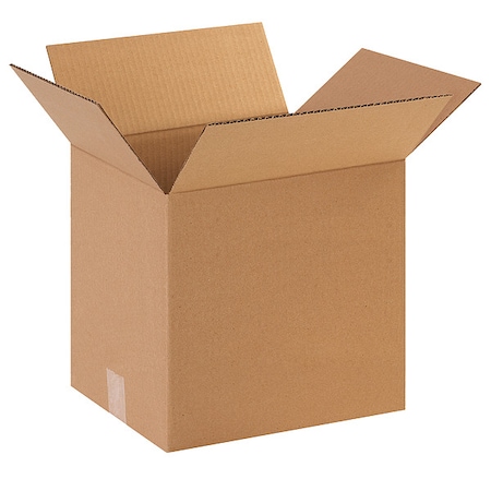 Zoro Select 12 in x 8 in x 12 in Shipping Box, Kraft, Corrugate, Single Wall, 32 ECT 55VG75