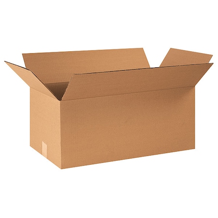 Zoro Select 26 in x 14 in x 12 in Shipping Box, Kraft, Corrugate, Single Wall, 32 ECT 55VH93