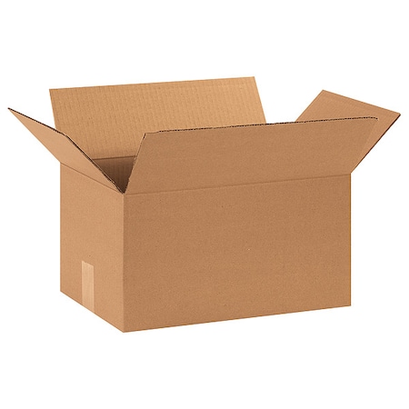 Zoro Select 15 in x 9 in x 8 in Shipping Box, Kraft, Corrugate, Single Wall, 32 ECT 55VH10