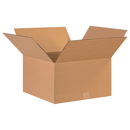Zoro Select 17 in x 17 in x 10 in Shipping Box, Kraft, Corrugate, Single Wall, 32 ECT 11A756