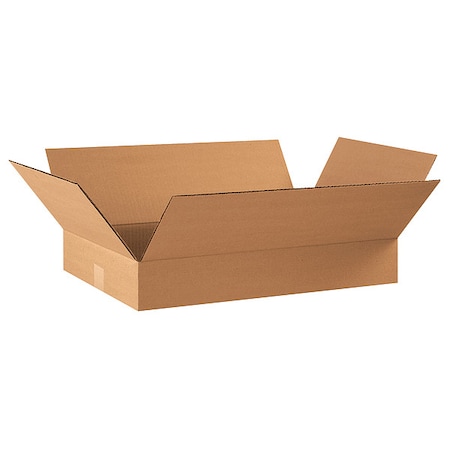Zoro Select 22 in x 14 in x 4 in Shipping Box, Kraft, Corrugate, Single Wall, 32 ECT 55VH67