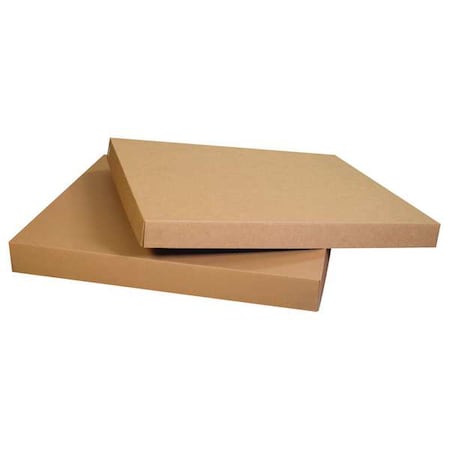Zoro Select 48 3/4 in x 48 3/4 in x 5 in Gaylord Lid, Kraft, Corrugated Cardboard, Double Wall, 48 ECT 55VJ85