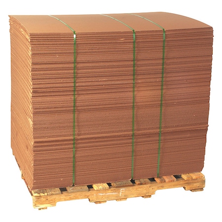 Zoro Select Double Wall Corrugated Sheets, 48" x 60", Kraft 55VK16