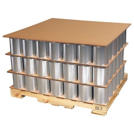 Zoro Select Triple Wall Corrugated Sheets, 48" x 72", Kraft 55VK17