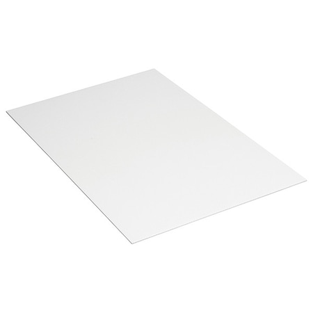 Zoro Select Plastic Corrugated Sheets, 48" x 48", White 55VK19