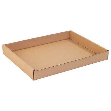 Zoro Select Corrugated Trays, 15" x 12" x 1-3/4", Kraft 55VL31