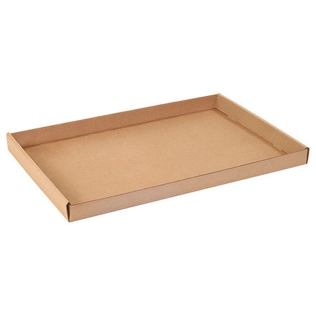 Zoro Select Corrugated Trays, 24" x 15" x 1-3/4", Kraft 55VL33