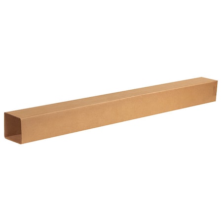 Zoro Select 4 in x 4 in x 48 in Telescopic Box Top, Kraft, Corrugate, Single Wall, 32 ECT 55VL48