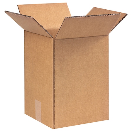 Zoro Select 9 in x 9 in x 13 in Shipping Box, Kraft, Corrugate, Double Wall, 48 ECT 55VM54